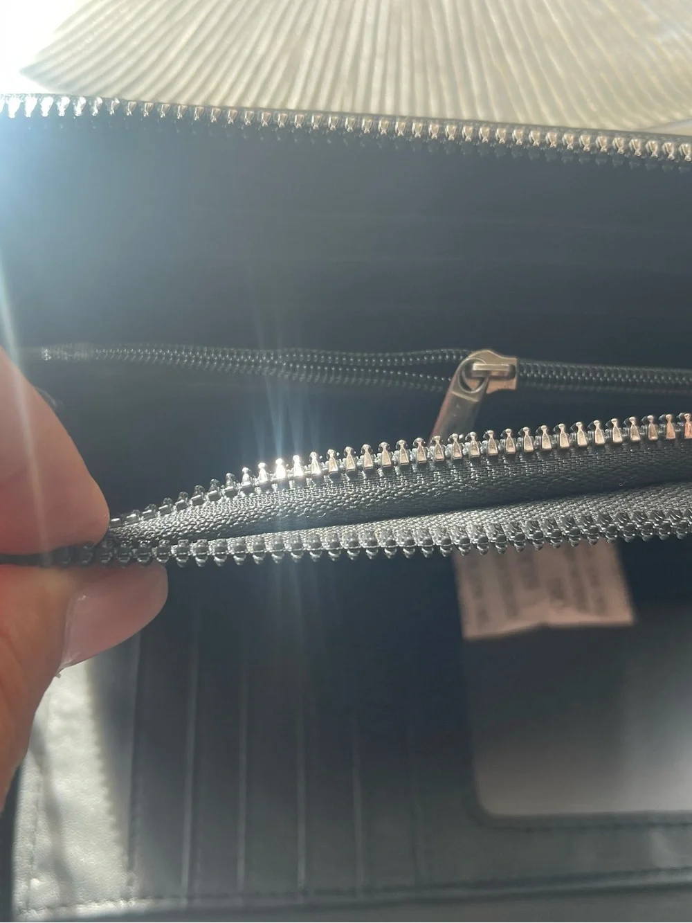 Black Crossbody Bag with Embroidered Floral Strap